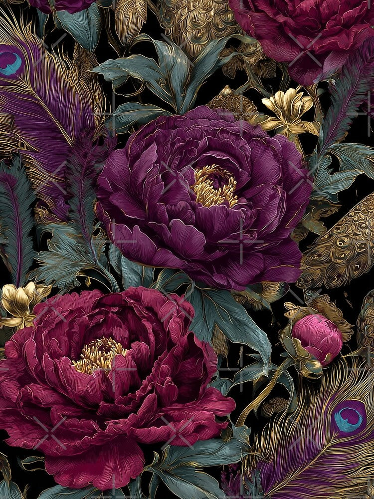 Dark academia Victorian Peonies Feathers Connection by scicilysimonee T-Shirts, Hoodie, Sweatshirt (Image 2)
