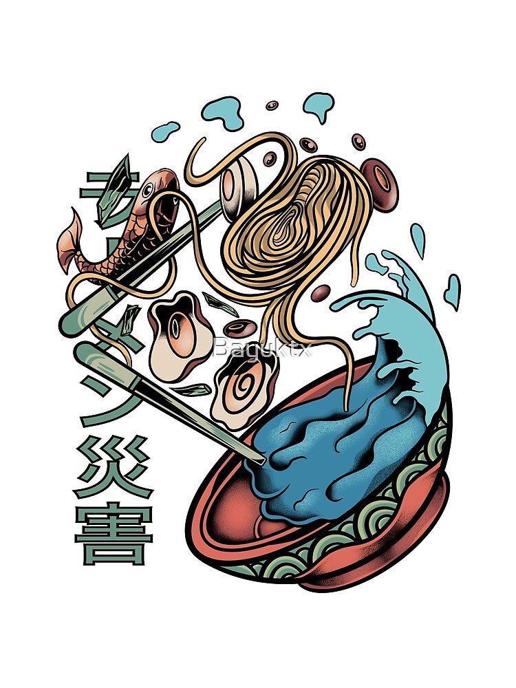 Spilled Ramen by Bayuktx T-Shirts, Hoodie, Sweatshirt | BlankRebels.com (Image 2)