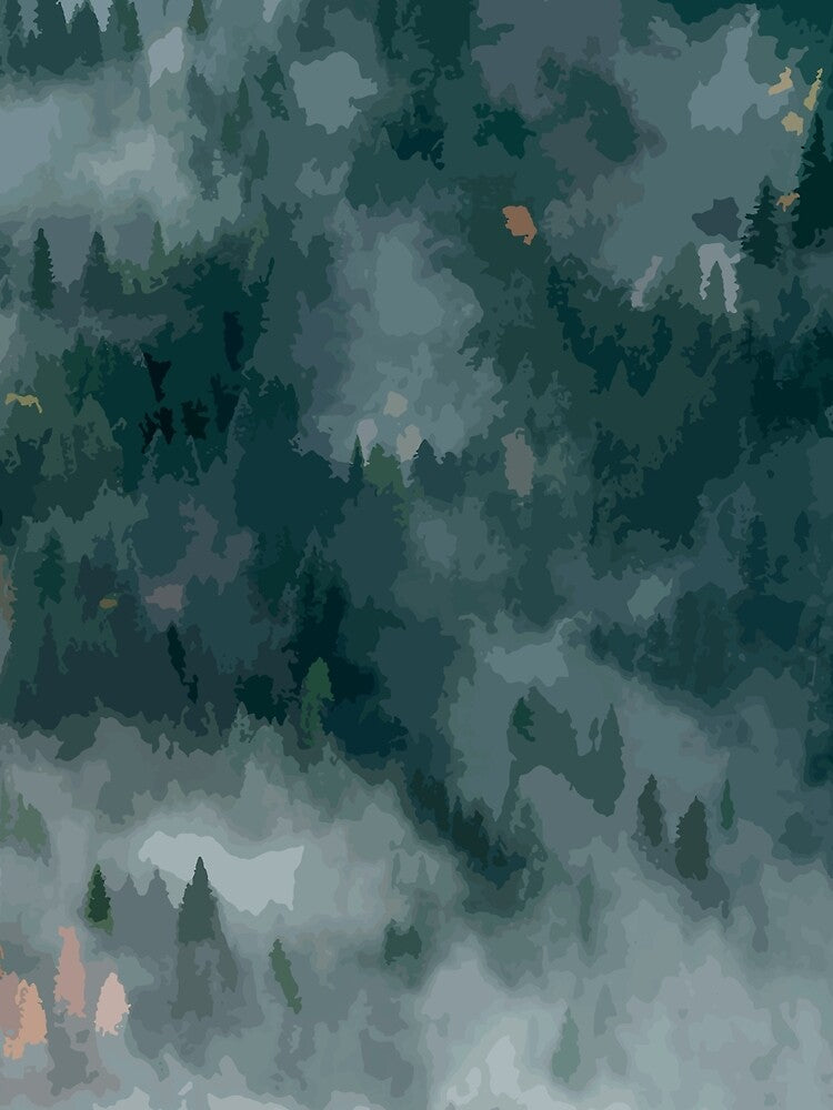 Forest Illustration:- Forest Wall Art-Forest Art Print by typoinspired T-Shirts, Hoodie, Sweatshirt (Image 2)