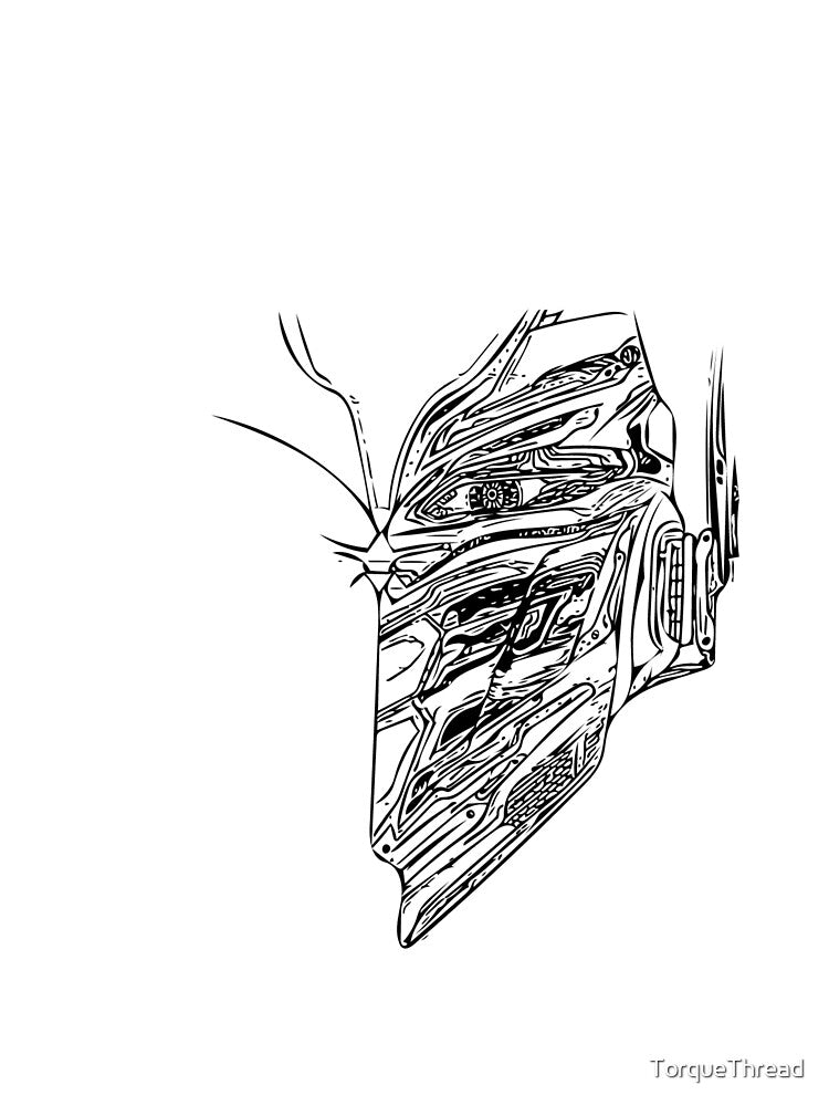 Handmade Abstract Mech Robot Line Art – Original Sketch Design by TorqueThread T-Shirts, Hoodie, Sweatshirt (Image 2)