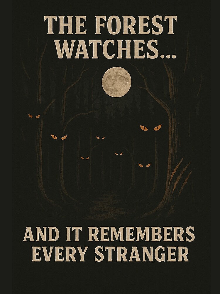 "THE FOREST WATCHES... AND IT REMEMBERS EVERY STRANGER" by Silent Watch Threads. T-Shirts, Hoodie, Sweatshirt (Image 2)