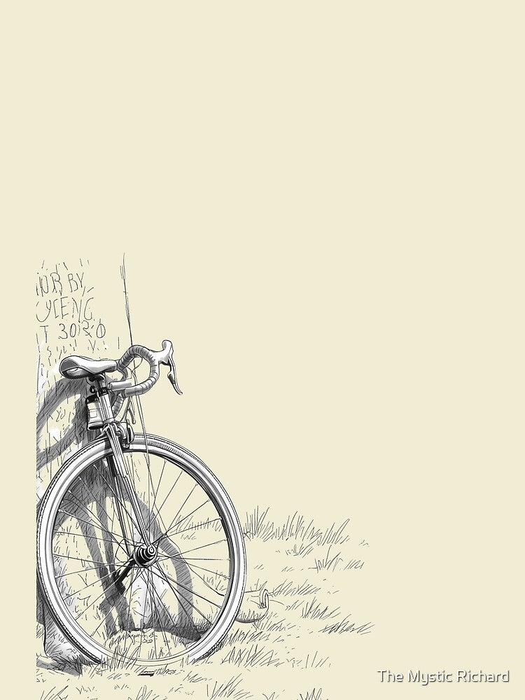 Sketch-Style Hobby Cycling in Nature – Tree & Grass by The Mystic Richard T-Shirts, Hoodie, Sweatshirt (Image 2)