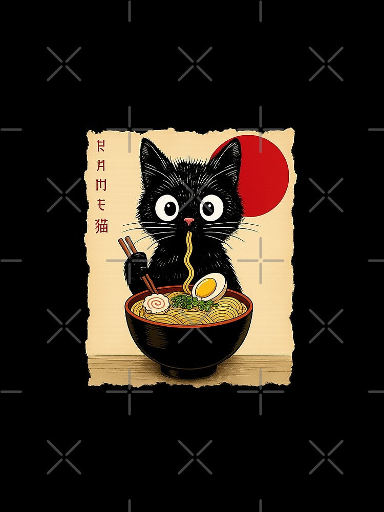 Ramen Cat Kawaii  Ramen Anime Black Cat by will freed18 T-Shirts, Hoodie, Sweatshirt | BlankRebels.com (Image 2)
