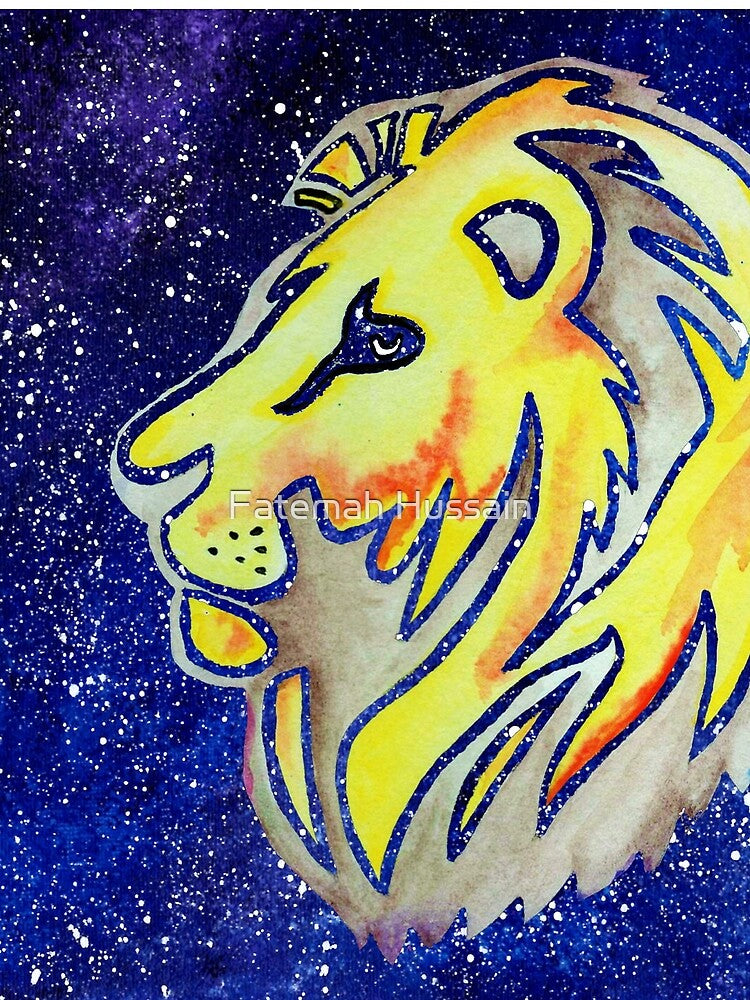 Watercolor Lion Head Galaxy by Fatemah Hussain T-Shirts, Hoodie, Sweatshirt | BlankRebels.com (Image 2)