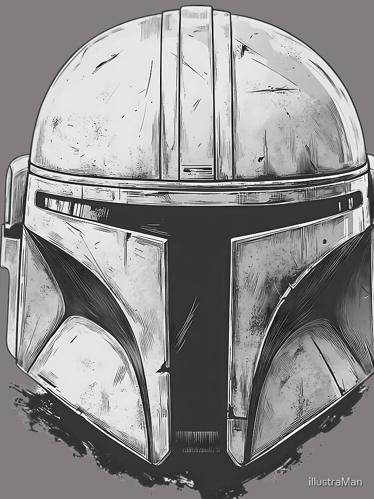 Mandalorian Helmet Sketch by MemeHodlr T-Shirts, Hoodie, Sweatshirt | BlankRebels.com (Image 2)