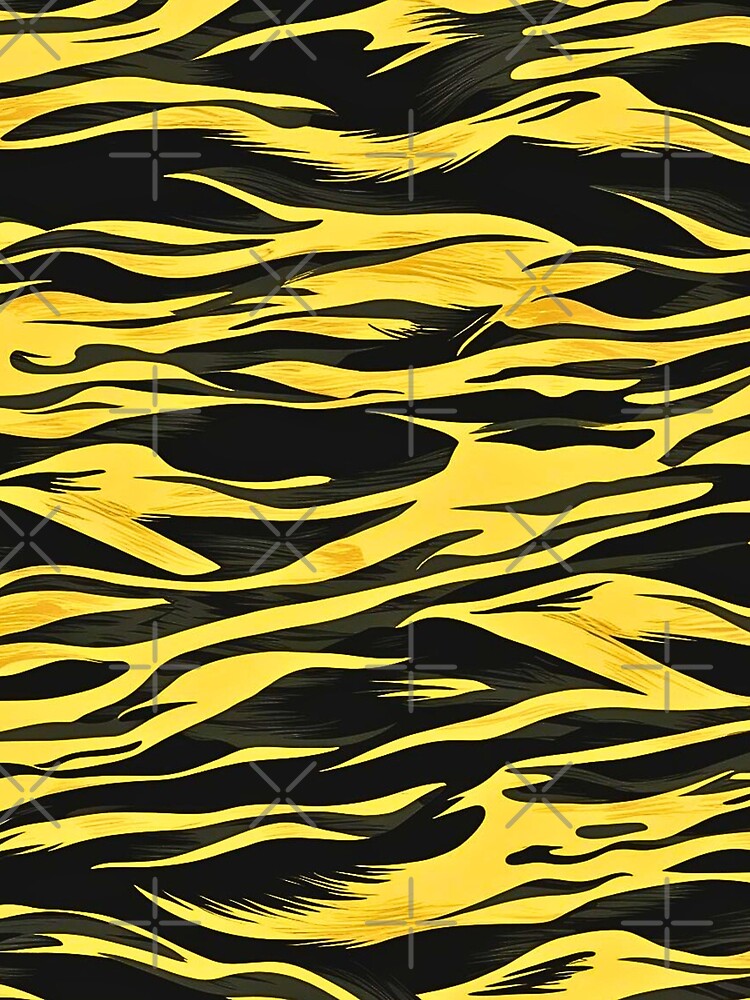 Black Yellow Tiger Stripe Camo Pattern by CamouflageLab T-Shirts, Hoodie, Sweatshirt | BlankRebels.com (Image 2)
