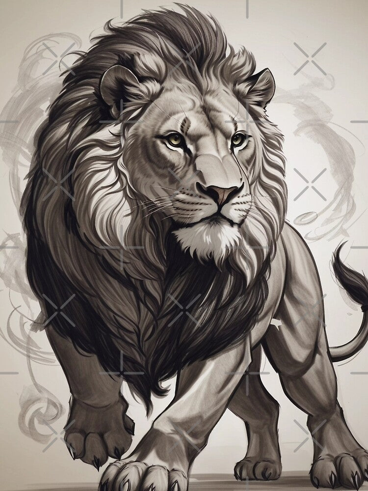 Majestic Lion in Sketch Style B by Vitalka-uk T-Shirts, Hoodie, Sweatshirt | BlankRebels.com (Image 2)