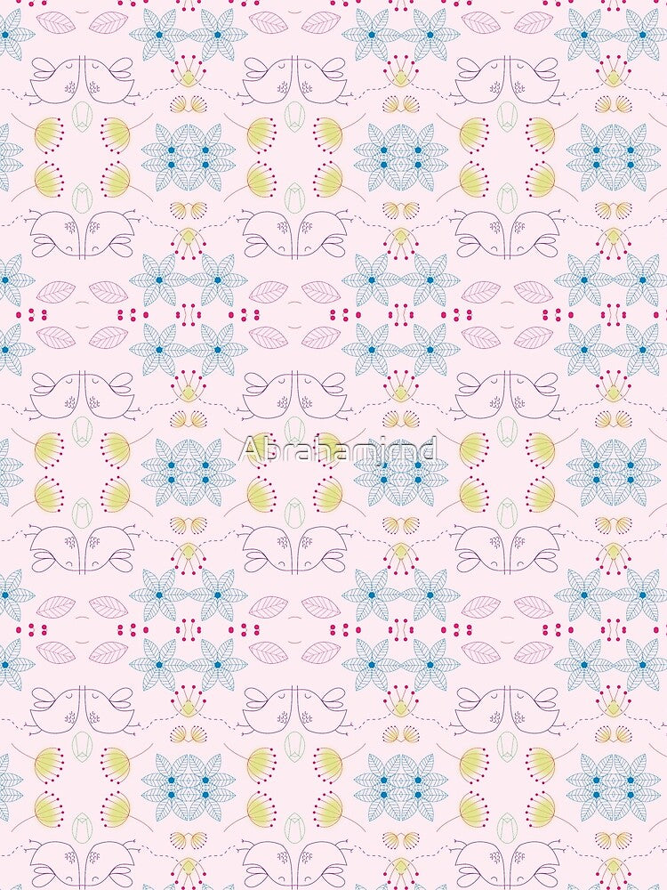 whimsy design cute natural seamless colorful repeat pattern by Abrahamjrnd T-Shirts, Hoodie, Sweatshirt (Image 2)