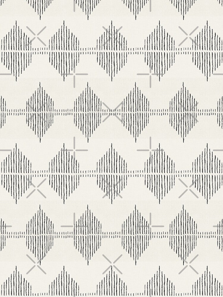Boho Geometric Line Art in Black and Bone by Erin Kendal by Erin Kendal