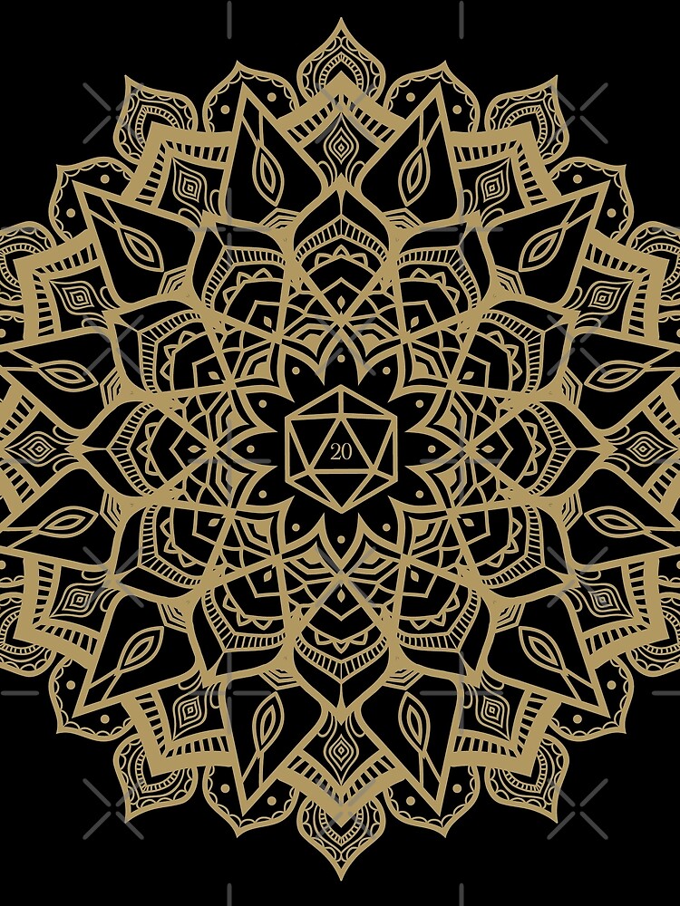 D20 Dice Critical Hit Mandala Design by pixeptional T-Shirts, Hoodie, Sweatshirt | BlankRebels.com (Image 2)