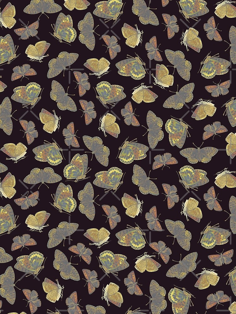 Dark Academia Aesthetic Vintage Butterfly Pattern by JoWillmot T-Shirts, Hoodie, Sweatshirt | BlankRebels.com (Image 2)