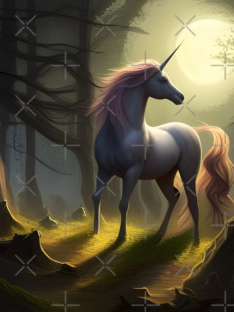 Unicorn Forest Moon Trees by druidwolfart T-Shirts, Hoodie, Sweatshirt | BlankRebels.com (Image 2)