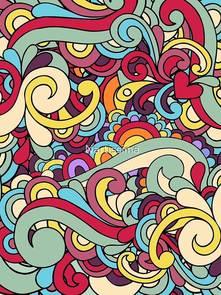 Colorful Hippie Swirl Pattern 1 by Nartissima T-Shirts, Hoodie, Sweatshirt | BlankRebels.com (Image 2)