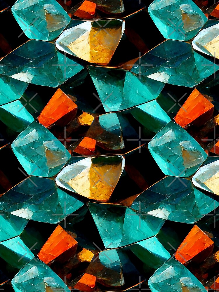 colorful gemstone crystal pattern by sSupernovas001 T-Shirts, Hoodie, Sweatshirt | BlankRebels.com (Image 2)
