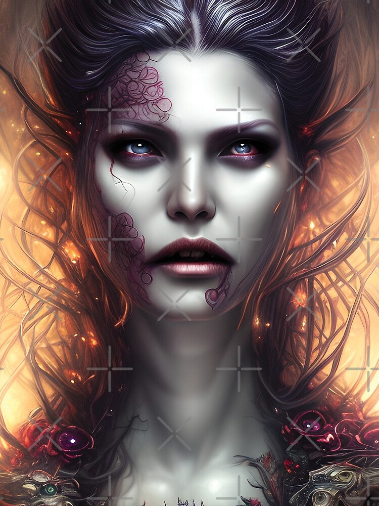 Mysterious Gothic Woman | Gothic Aesthetic | Beautiful Vampire Woman by Eh Plus Designs T-Shirts, Hoodie,... (Image 2)