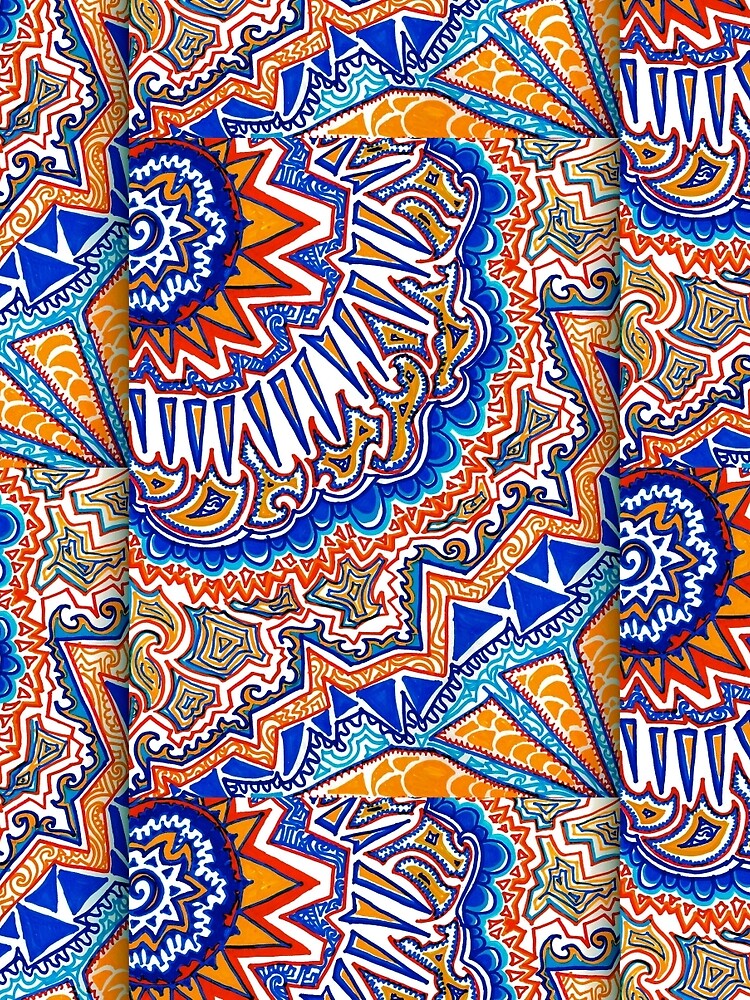 Red and Blue Sun Doodle by Hannah Staab T-Shirts, Hoodie, Sweatshirt | BlankRebels.com (Image 2)