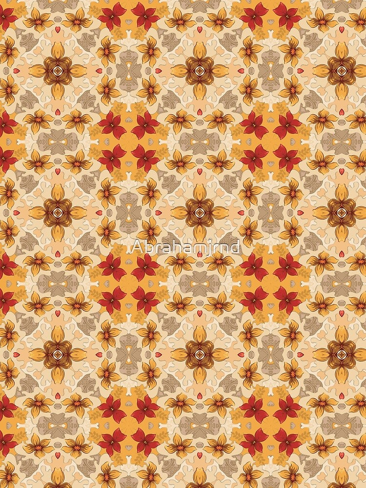 flower vector flower design seamless colorful repeat pattern by Abrahamjrnd