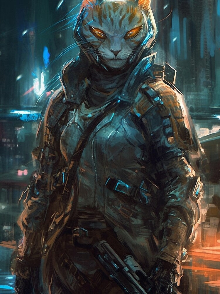 Cyberpunk Felines #1075BDED3 by nixlim