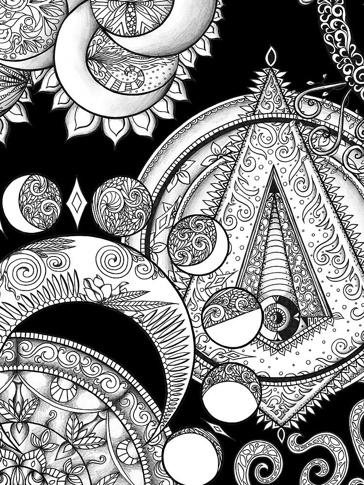 Mystic Moon in Black by Nicole Whelan T-Shirts, Hoodie, Sweatshirt | BlankRebels.com (Image 2)