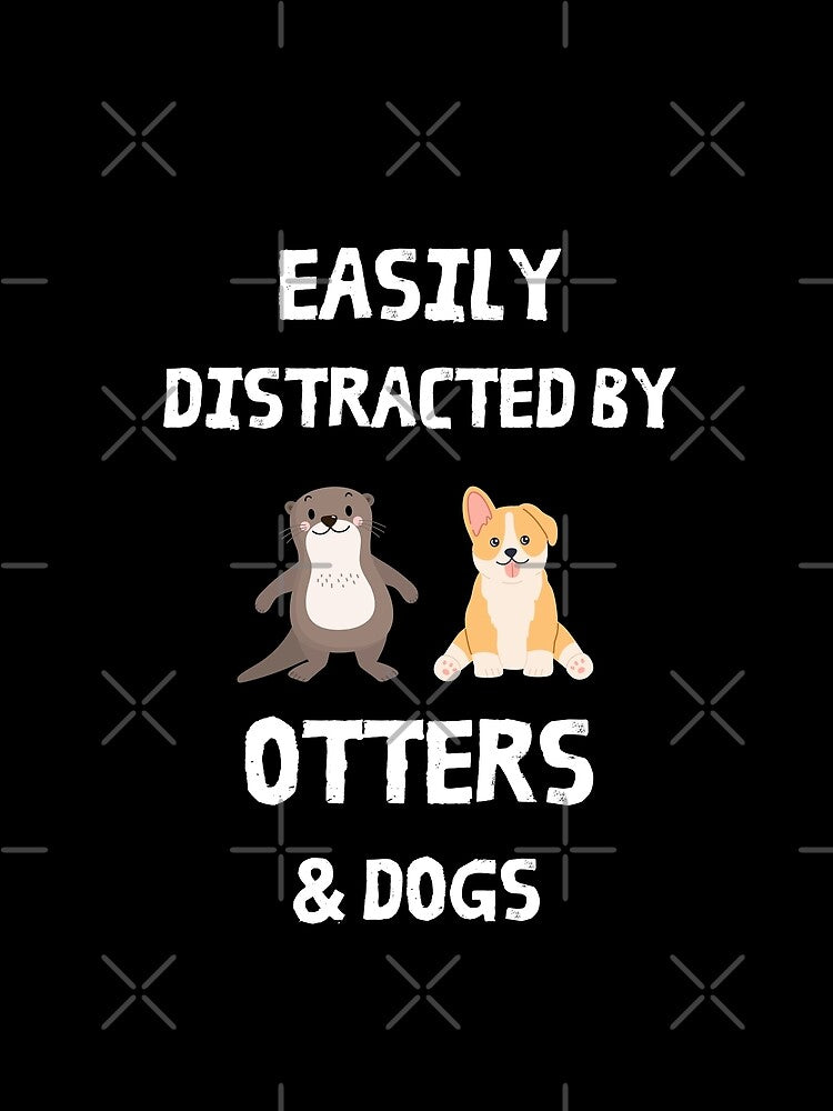 Easily Distracted By Otters and Dogs by Artystico  ⭐⭐⭐⭐⭐ T-Shirts, Hoodie, Sweatshirt | BlankRebels.com (Image 2)