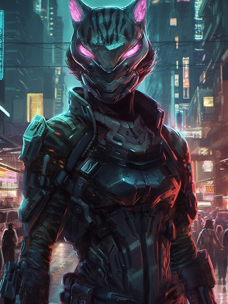 Cyberpunk Felines #D23FF4F3C by nixlim