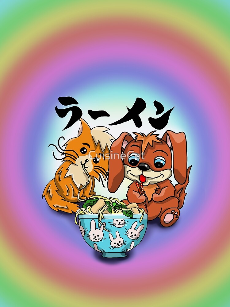 Everyone loves ramen noodles by CuisineCat T-Shirts, Hoodie, Sweatshirt | BlankRebels.com (Image 2)