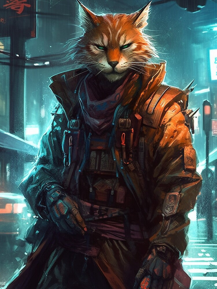 Cyberpunk Felines #00CE6176E by nixlim T-Shirts, Hoodie, Sweatshirt | BlankRebels.com (Image 2)