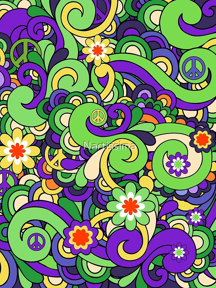 Colorful Hippie Swirl Pattern by Nartissima T-Shirts, Hoodie, Sweatshirt | BlankRebels.com (Image 2)