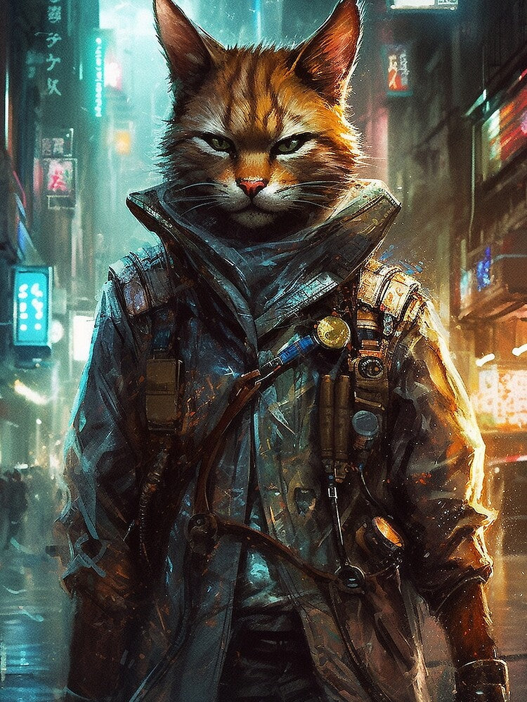 Cyberpunk Felines #39B89264B by nixlim T-Shirts, Hoodie, Sweatshirt | BlankRebels.com (Image 2)