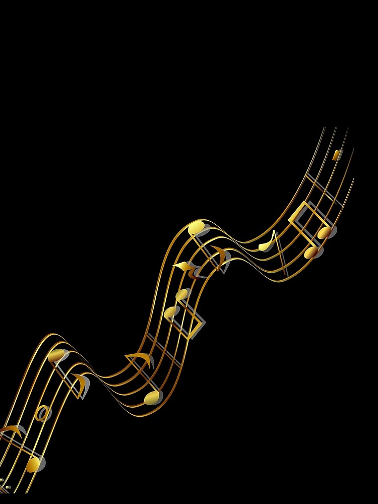 Golden Music Notes (Mendelle) by Lainey1978 T-Shirts, Hoodie, Sweatshirt | BlankRebels.com (Image 2)