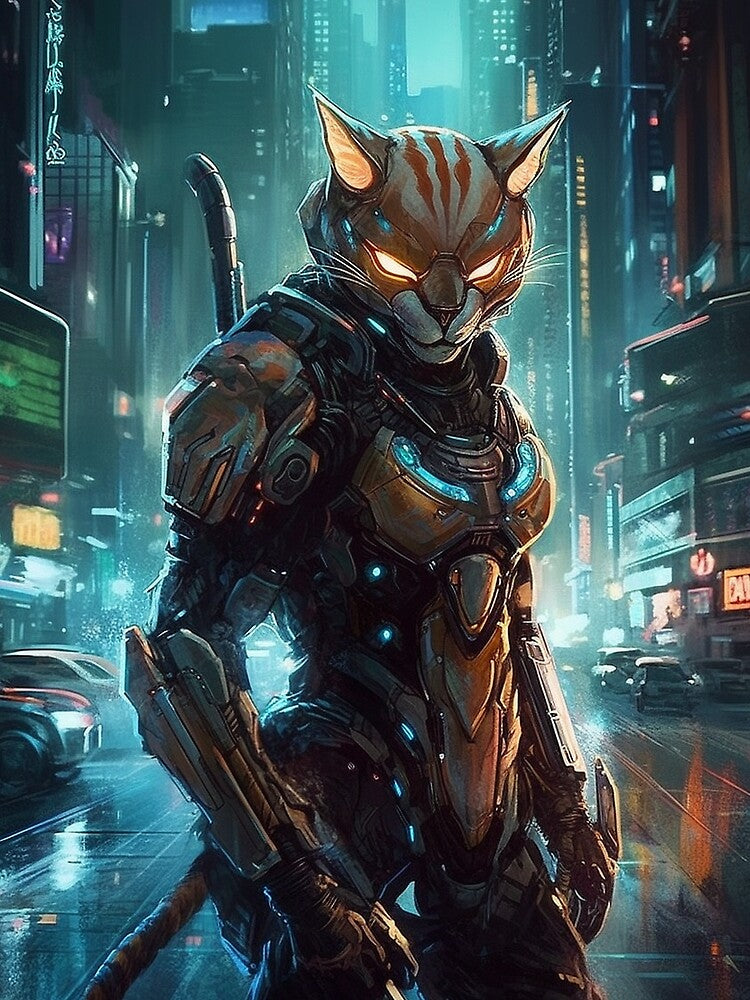 Cyberpunk Felines #8FECEB85C by nixlim T-Shirts, Hoodie, Sweatshirt | BlankRebels.com (Image 2)