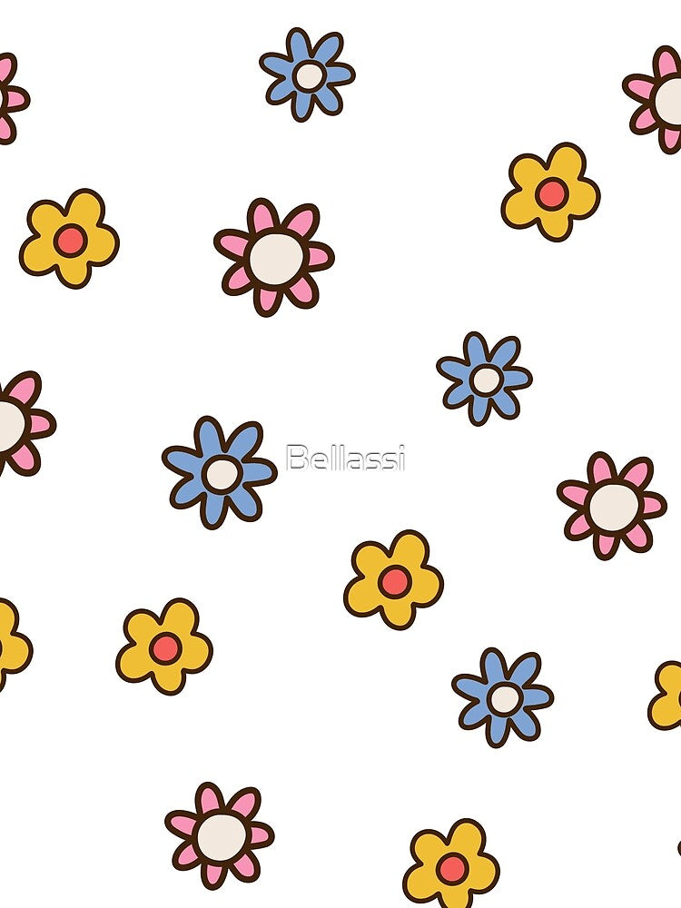 Colorful Doodle Flowers Pattern by Bellassi T-Shirts, Hoodie, Sweatshirt | BlankRebels.com (Image 2)