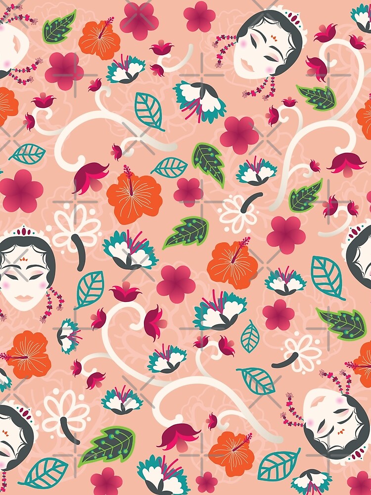 Botanical and mask pattern by Khotekmei T-Shirts, Hoodie, Sweatshirt | BlankRebels.com (Image 2)