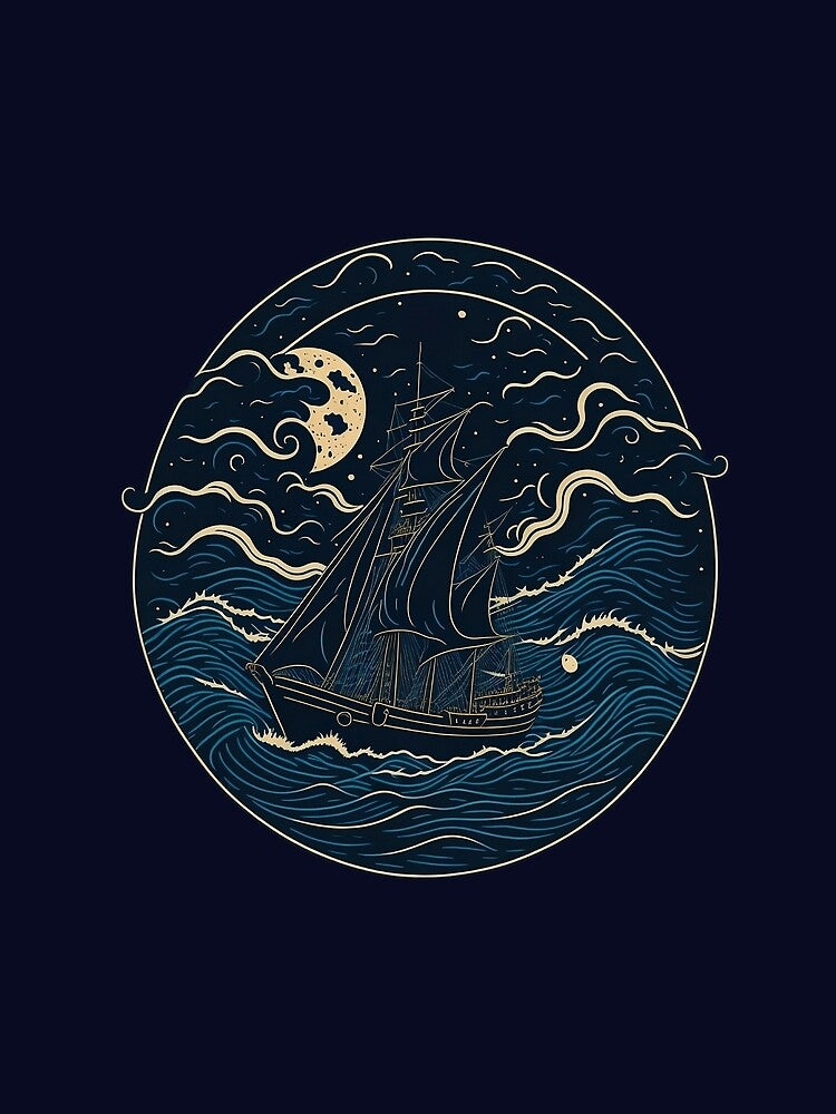 Retro Style Yacht Art by hassanjnoub T-Shirts, Hoodie, Sweatshirt | BlankRebels.com (Image 2)