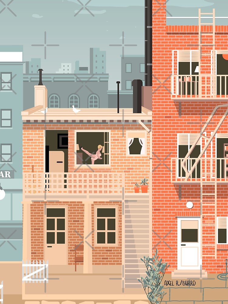 Alfred Hitchcock's Rear Window Illustration by Burro by burrotees