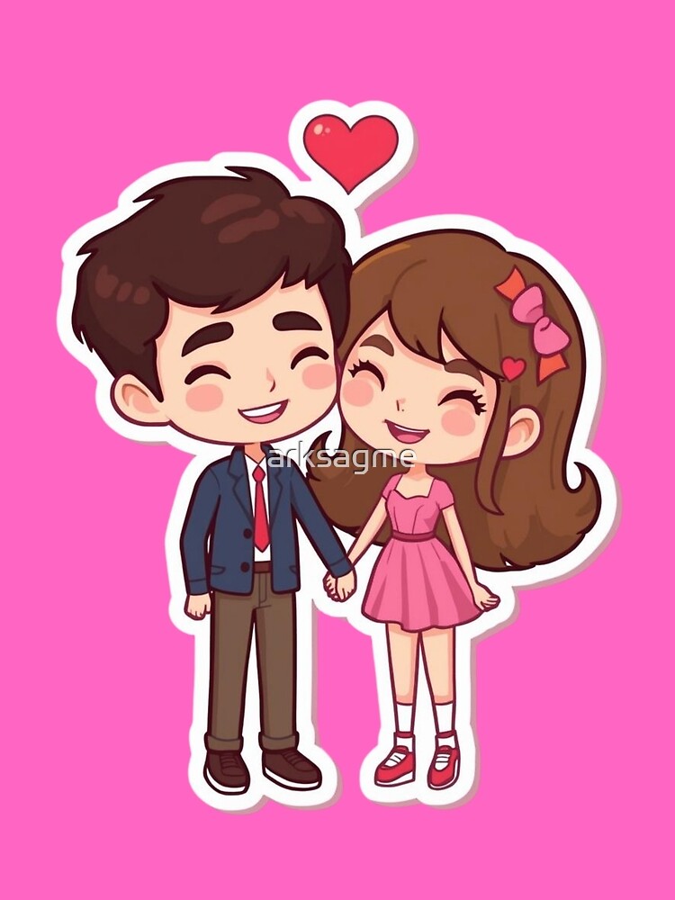 Cute Chibi Couple in Love by arksagme T-Shirts, Hoodie, Sweatshirt | BlankRebels.com (Image 2)
