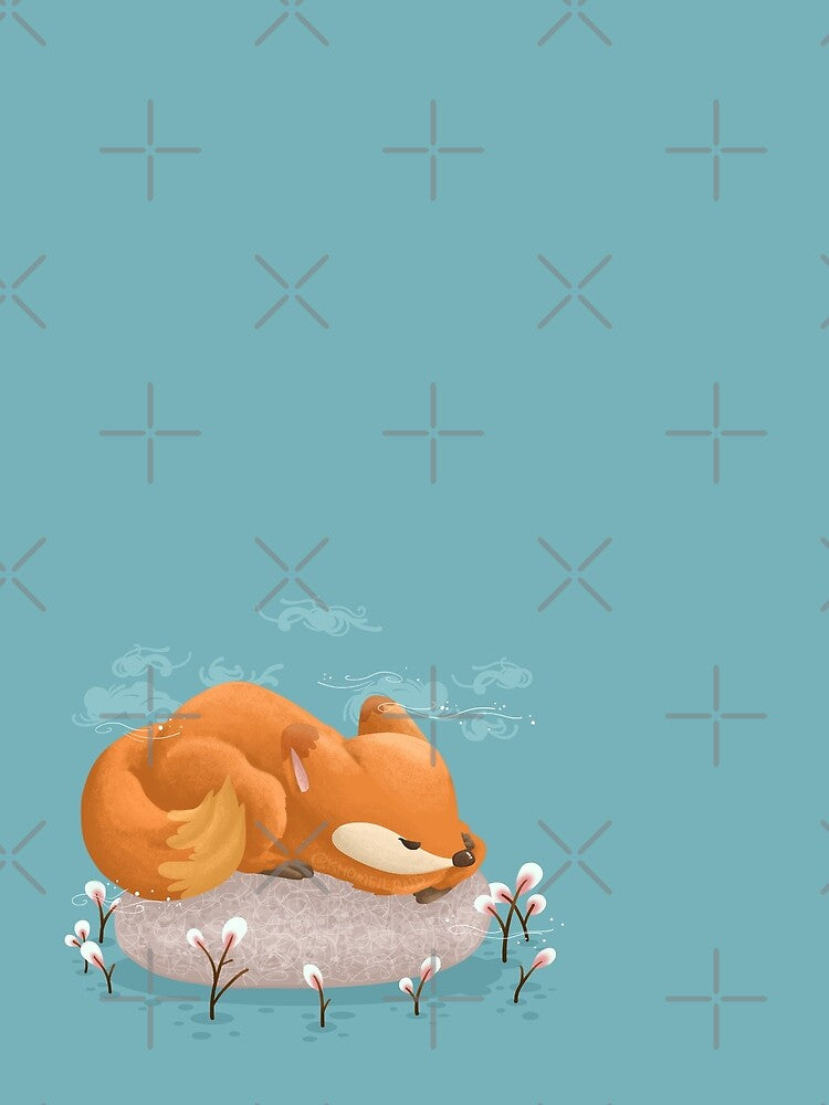 Fox Sleeping on Stone by Khotekmei T-Shirts, Hoodie, Sweatshirt | BlankRebels.com (Image 2)