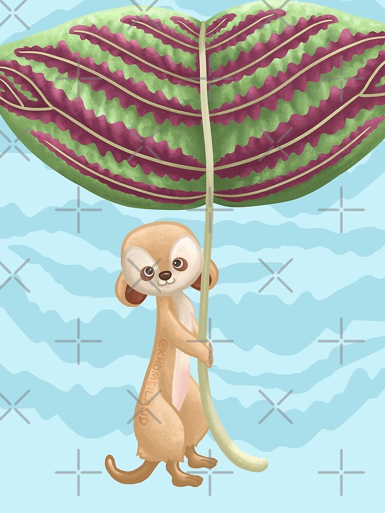 Meerkat Holding Christia Obcordata Leaf by Khotekmei T-Shirts, Hoodie, Sweatshirt | BlankRebels.com (Image 2)