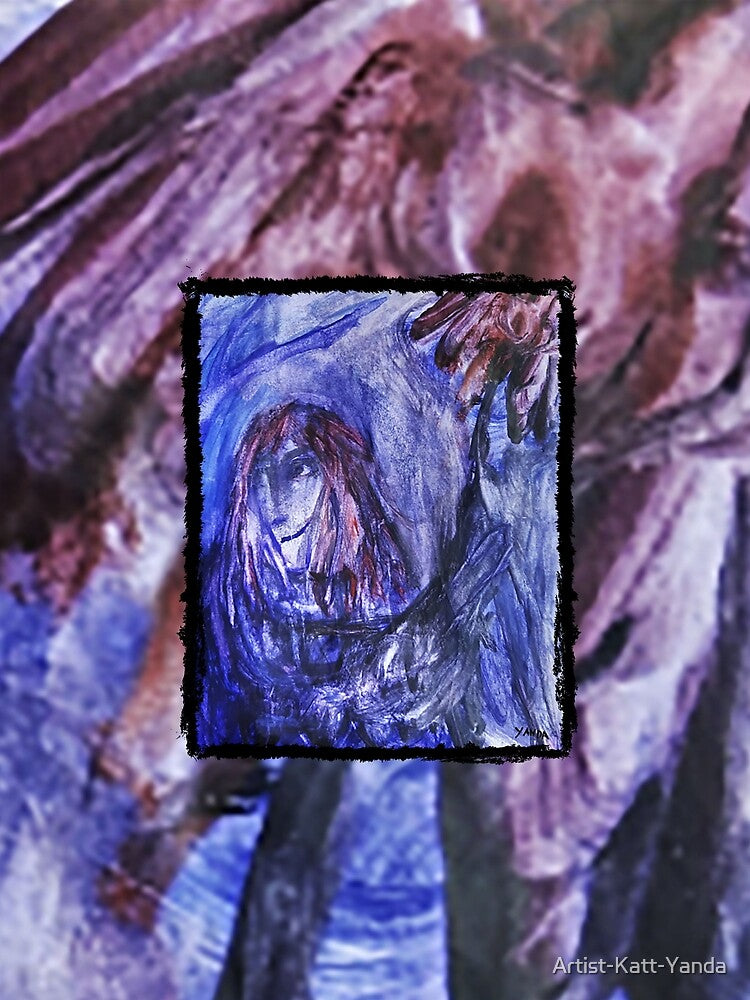 Echoes of the Indigo Veil Artwork by Katt Yanda by Artist-Katt-Yanda