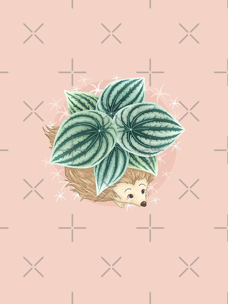 Hedgehog Under Peperomia Watermelon Leaf by Khotekmei T-Shirts, Hoodie, Sweatshirt | BlankRebels.com (Image 2)