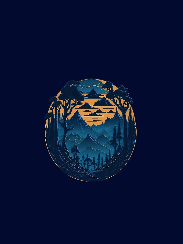 Retro Blue Forest T-Shirts, Hoodie, Sweatshirt