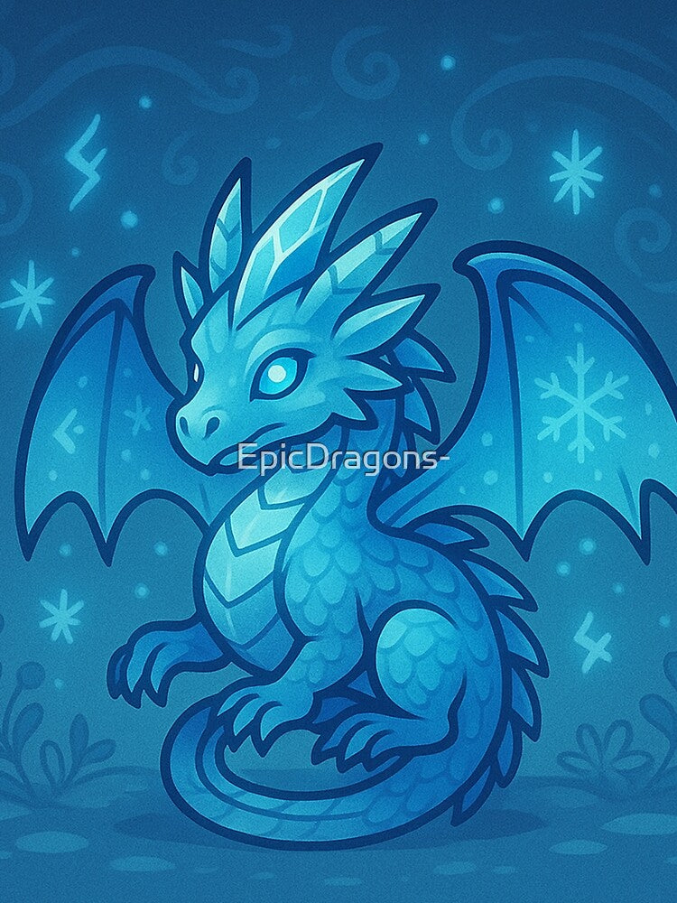 Crystal Ice Dragon – Frost Fantasy Dragon Art by EpicDragons- T-Shirts, Hoodie, Sweatshirt | BlankRebels.com (Image 2)