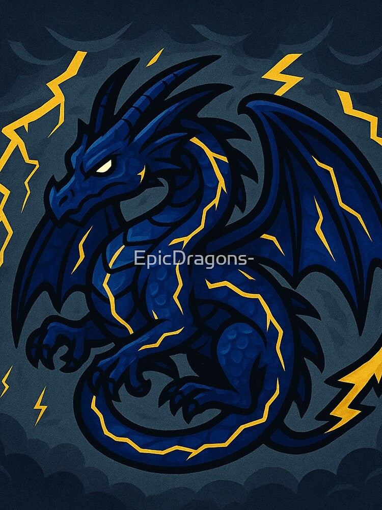 Storm Lightning Dragon – Electric Fantasy Dragon Art by EpicDragons- T-Shirts, Hoodie, Sweatshirt | BlankRebels.com (Image 2)