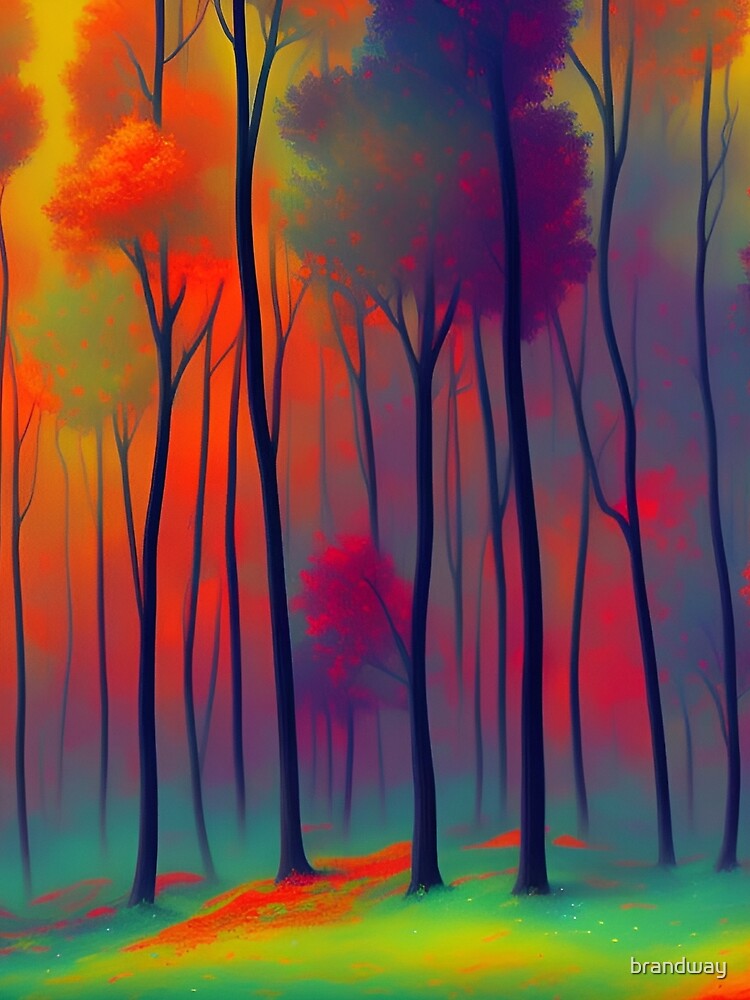 Evening colorful forest by brandway T-Shirts, Hoodie, Sweatshirt | BlankRebels.com (Image 2)