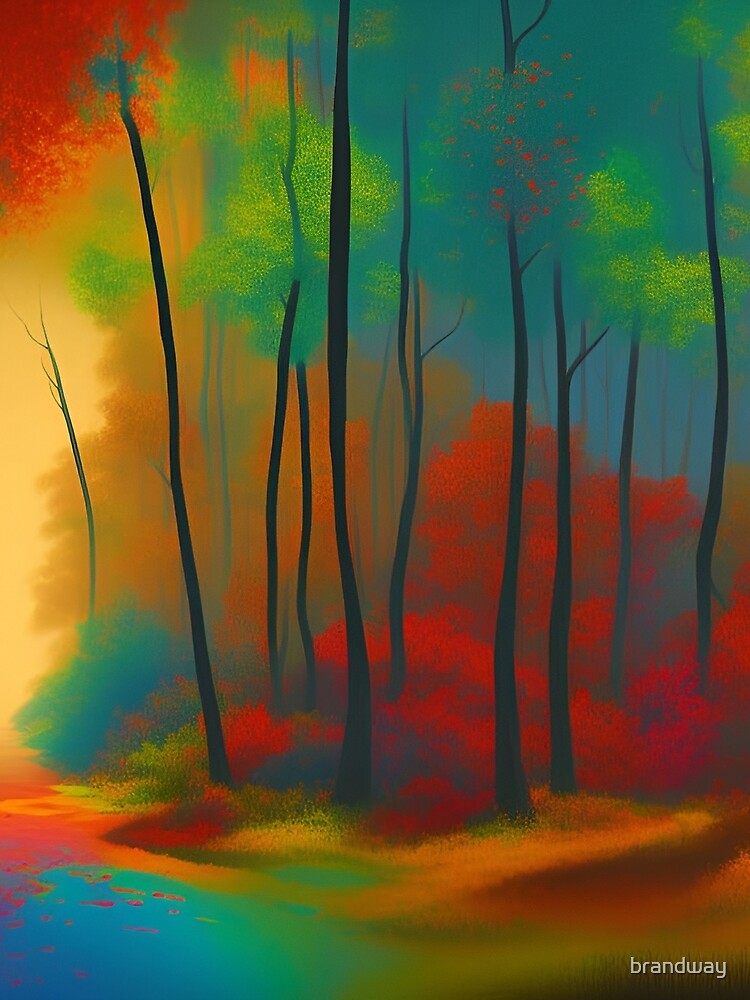 A forest full of trees in bright colors by brandway T-Shirts, Hoodie, Sweatshirt | BlankRebels.com (Image 2)