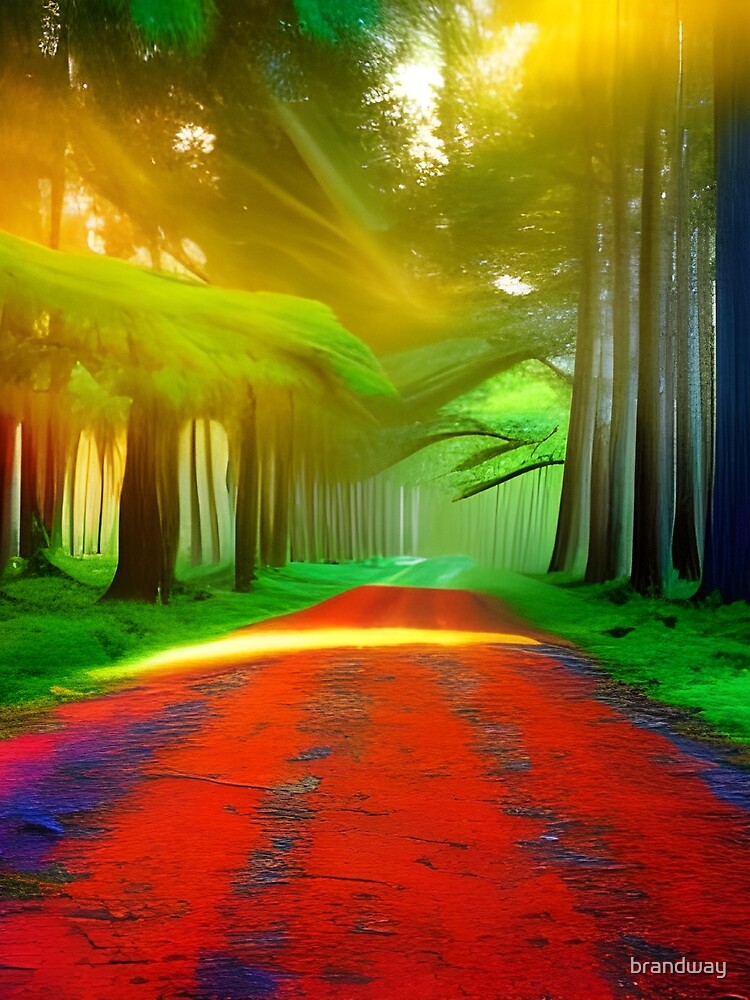 Red road in a green forest by brandway T-Shirts, Hoodie, Sweatshirt | BlankRebels.com (Image 2)