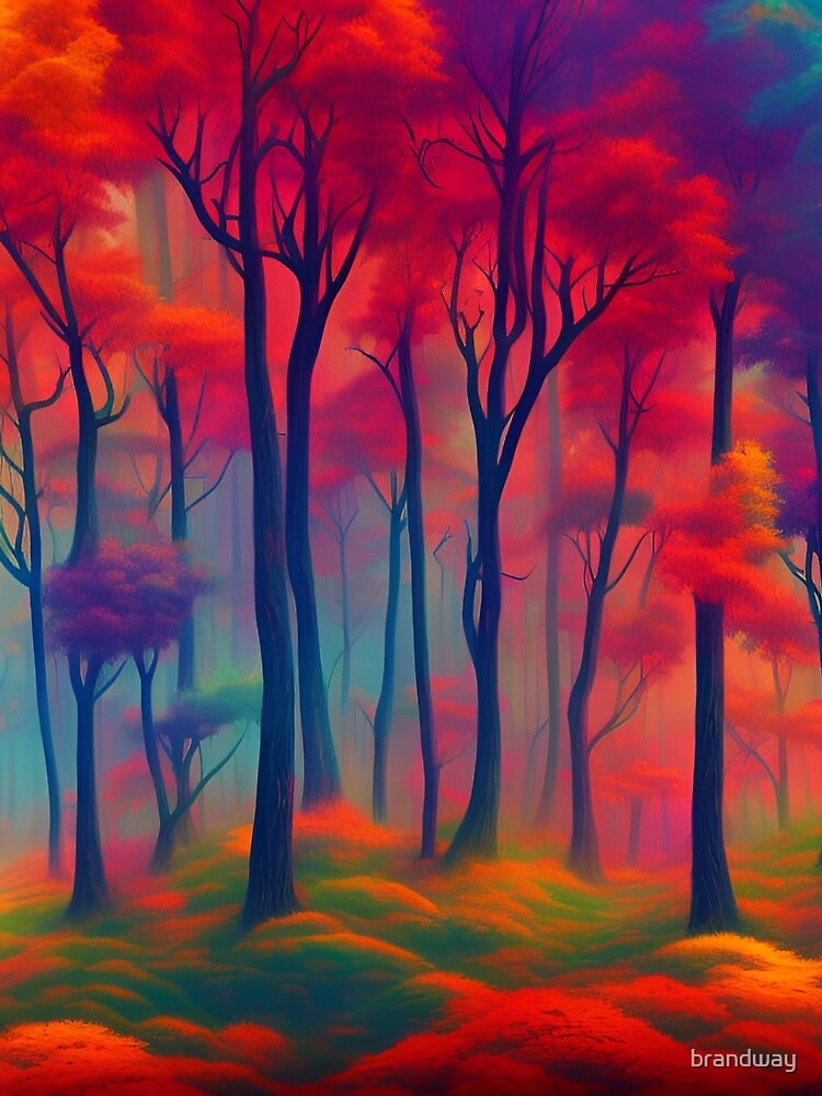 Red trees in the forest by brandway T-Shirts, Hoodie, Sweatshirt | BlankRebels.com (Image 2)