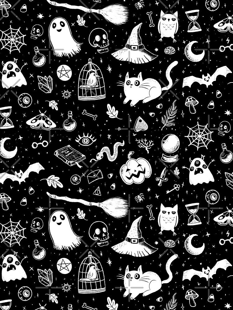 Halloween Doodles Pattern V2 by Drawingvild T-Shirts, Hoodie, Sweatshirt | BlankRebels.com (Image 2)