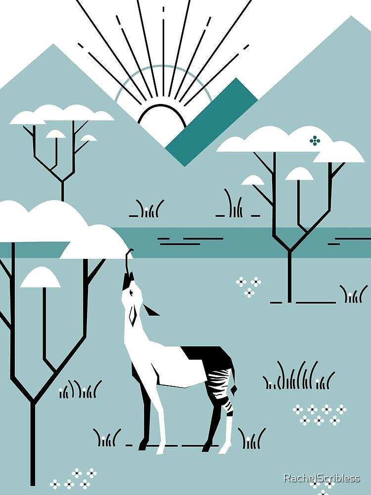 Okapi Landscape by RachelScribless T-Shirts, Hoodie, Sweatshirt | BlankRebels.com (Image 2)