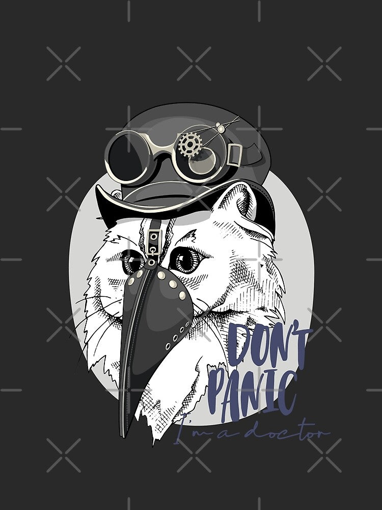 Steampunk White Cat Plague Helmet by Voodoo Store Paranormal Collections T-Shirts, Hoodie, Sweatshirt (Image 2)